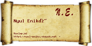 Nyul Enikő névjegykártya